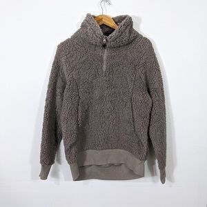 Z by Zella Power Up Faux Shearling Pullover Size M